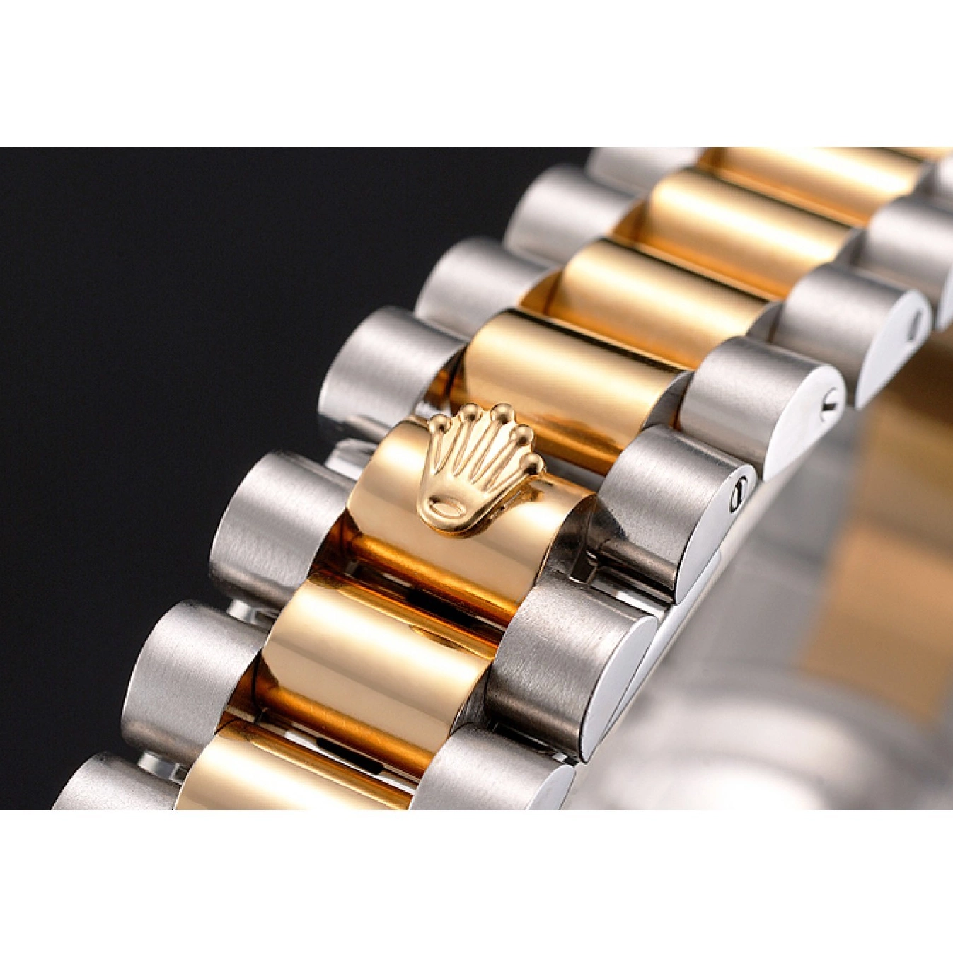 Aaa fake watches Gold Datejust Bezel Stainless Swiss Bracelet Gold Steel Case Rolex Dial Tone Two 0522